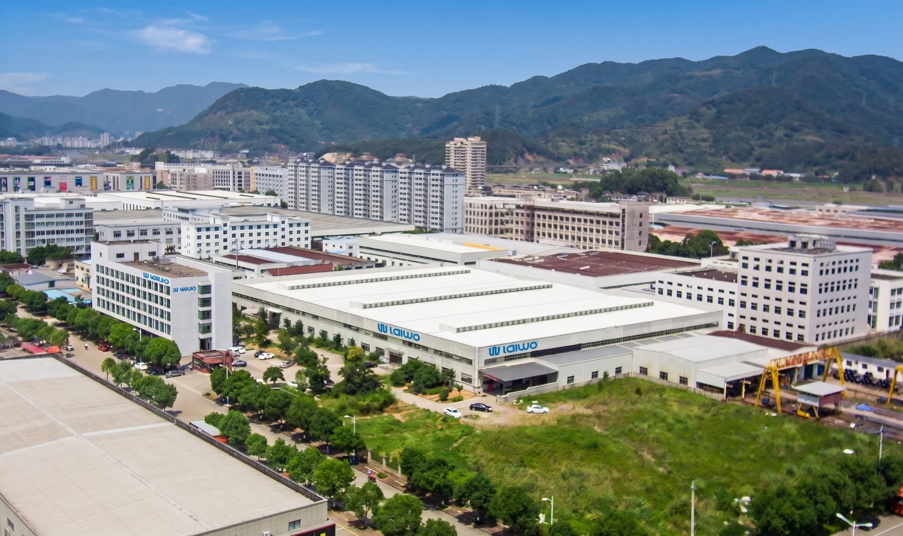 Aerial view of the LAIWO manufacturing facilities in Wenzhou, China