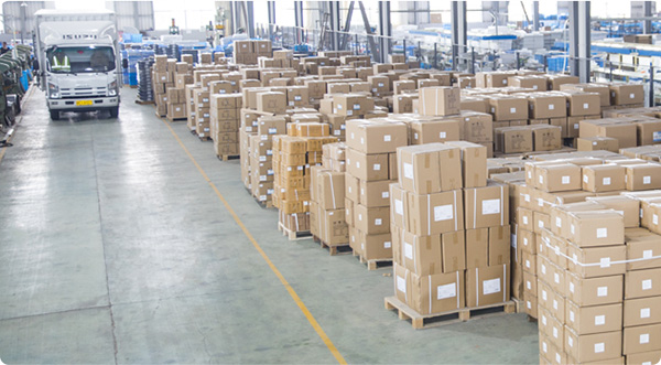 Packed electrical products prepared for project delivery