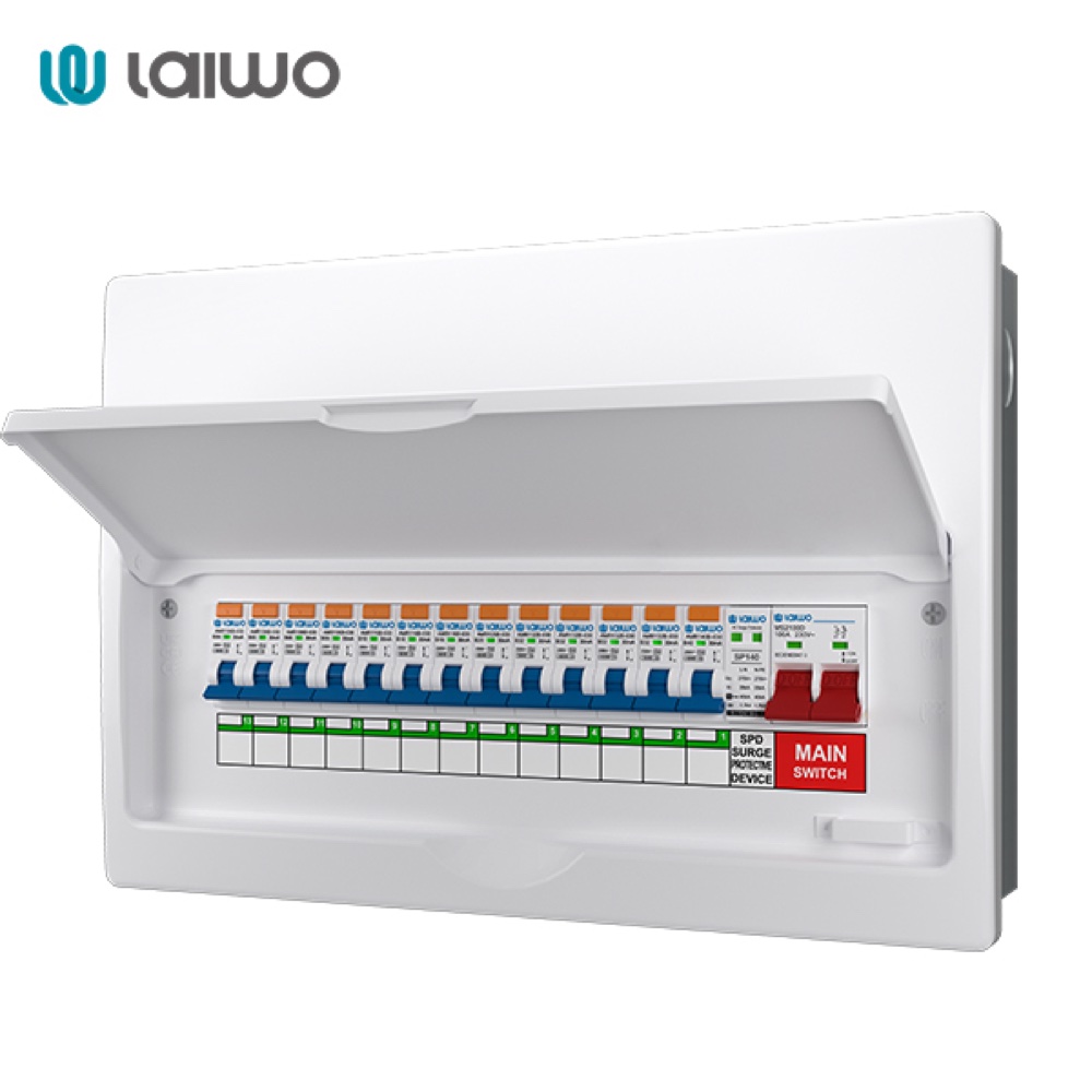 Flush Mounted SPD Populated Consumer Unit