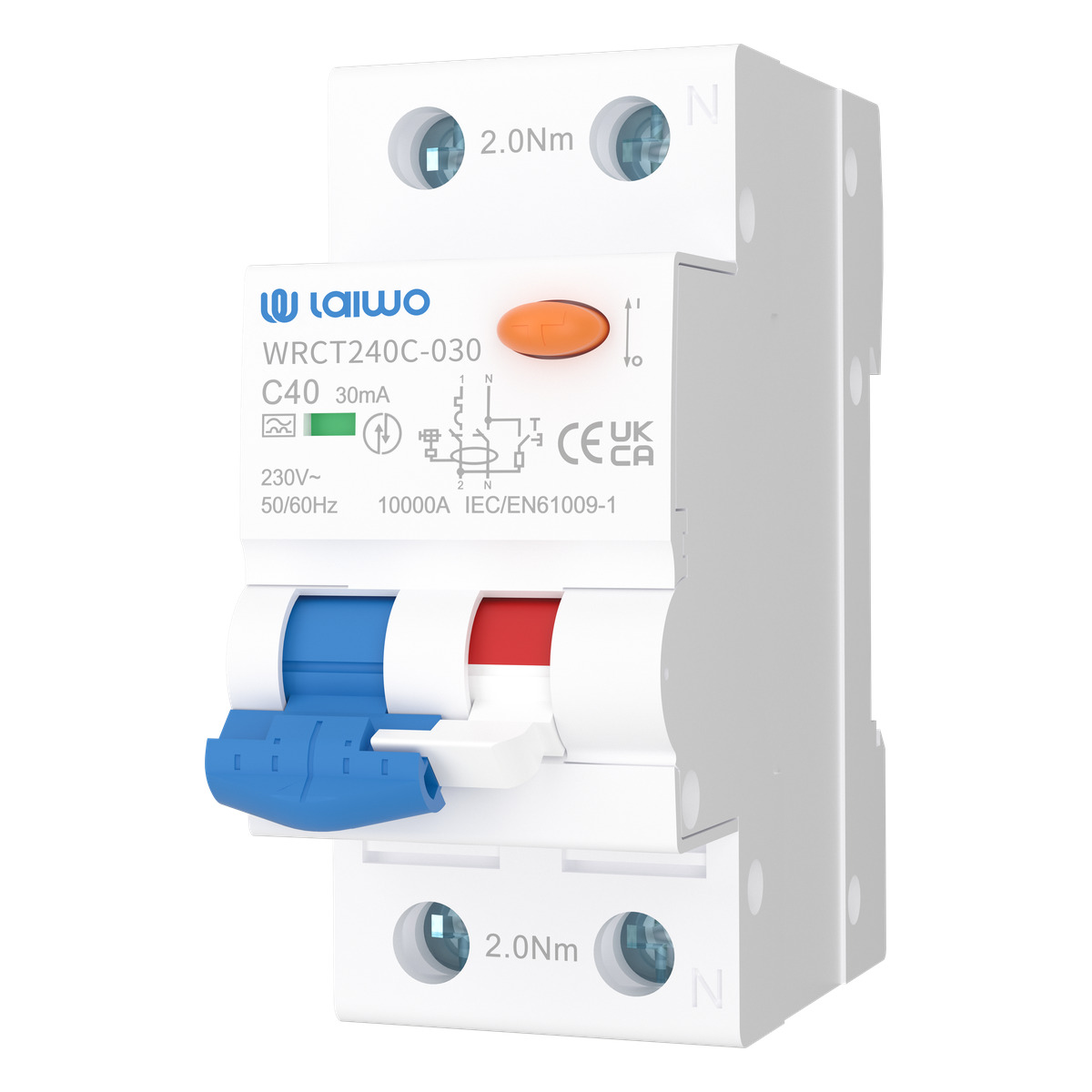WRCT Double Pole RCBO (Twin Switches)