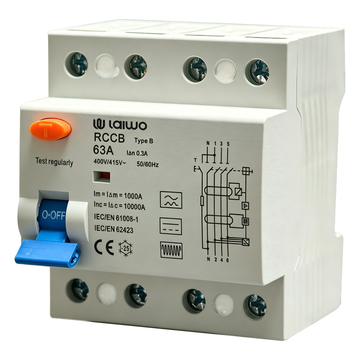 WRV Type B Residual Current Circuit Breaker